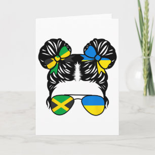 Half Jamaicaans Half Oekraïens Meisje Jamaica Kind Kaart