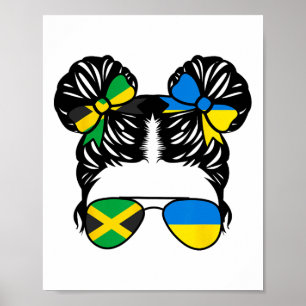 Half Jamaicaans Half Oekraïens Meisje Jamaica Kind Poster