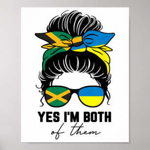 Half Jamaicaans Half Oekraïens Meisje Jamaica Oekr Poster