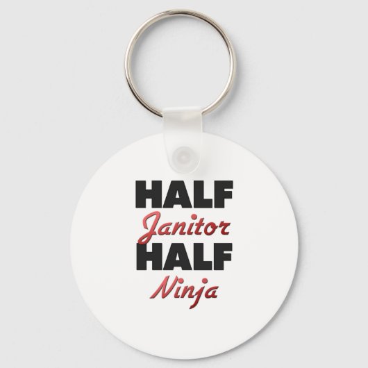 Half Janitor Half Ninja Sleutelhanger (Voorkant)