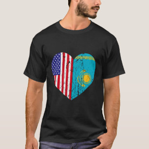 Half Kazachstan Half Amerikaanse Roots Mannen Vrou T-shirt