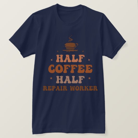 Half koffie half reparateur t-shirt (Design voorkant)