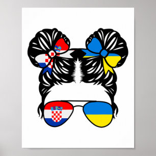 Half Kroatisch Half Oekraïens Meisje Kroatië Kinde Poster