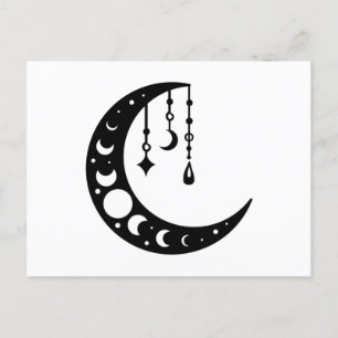 Half maan, Moon Phases Briefkaart