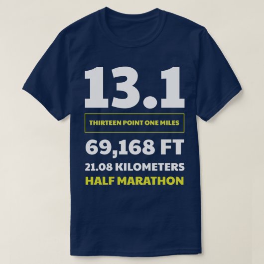 Half marathon 131 1 t-shirt (Design voorkant)