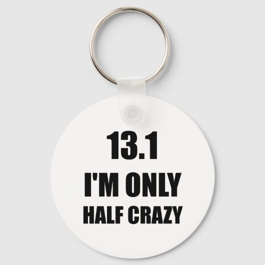 Half Marathon Crazy Sleutelhanger (Voorkant)