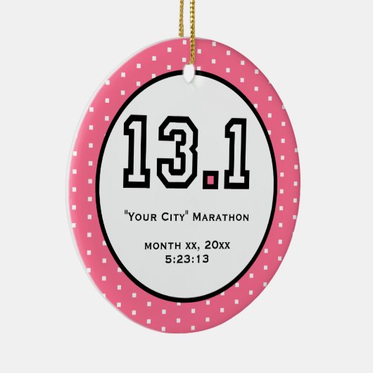 Half Marathon Ornament (Rechts)