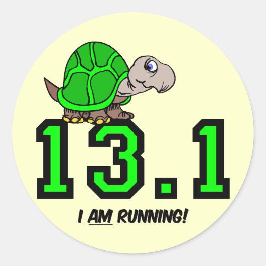 Half marathon ronde sticker (Voorkant)