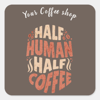 Half mens half koffie halioweens Custom Sticker