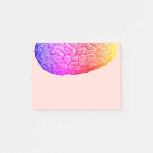 half-menselijk-hersenhelling regenbooggradiënt na post-it® notes (Voorkant)