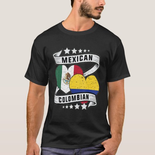 Half Mexicaans half Colombiaans shirt Colombiaans (Voorkant)