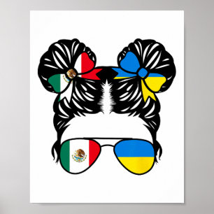 Half Mexicaans Half Oekraïens Meisje Mexico Kinder Poster