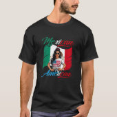 Half Mexican Half American Usa Flag Mexico America T-shirt (Voorkant)