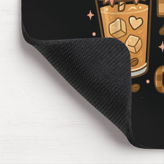 Half Mom Half Coffee Iced Coffee Mom Life Graphic Muismat (Hoek)