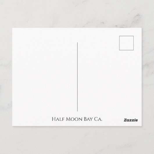 Half Moon Bay Ca. Briefkaart (Achterkant)