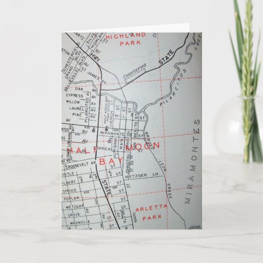 Half Moon Bay, CA  kaart (Voorkant)