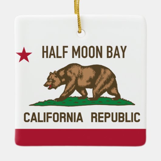 Half Moon Bay CA Keramisch Ornament (Voorkant)