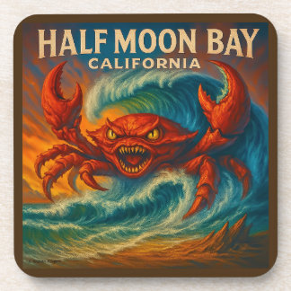 HALF MOON BAY, CALIFORNIË 6-STUKS COASTER SET.   BIER ONDERZETTER