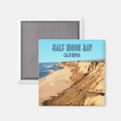 Half Moon Bay Californië Magneet (Voorkant / Achterkant)