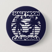 Half Moon Bay Californië Ronde Button 7,6 Cm (Voorkant)