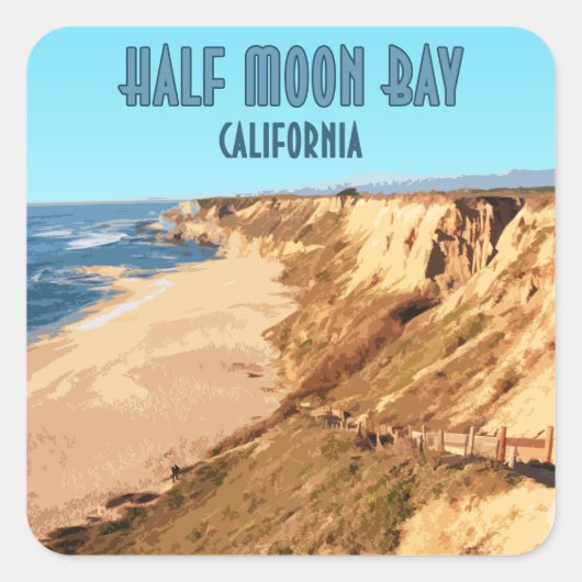 Half Moon Bay Californië  Vierkante Sticker (Voorkant)