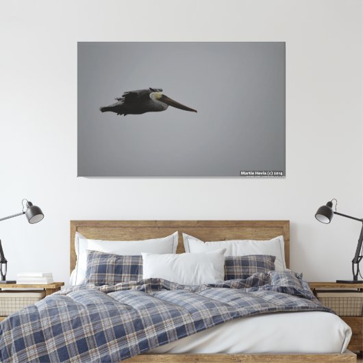 Half Moon Bay Fierce Pelican III - verpakt canvas (Insitu (Slaapkamer))