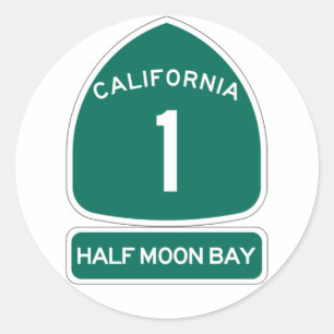 HALF MOON BAY ROUND STICKER CA1-HOOGTEKENS