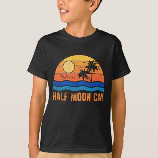 Half Moon Cay Bahamas - Retro  60s Souvenir T-shirt (Voorkant)