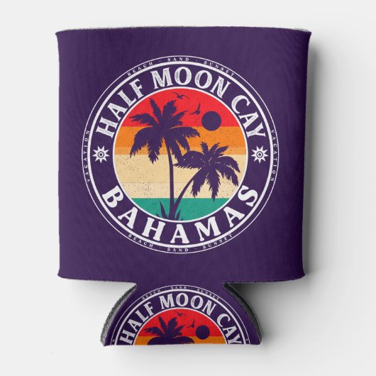 Half Moon Cay Bahamas - Retro 80s Souvenir Blikjeskoeler (Voorkant)