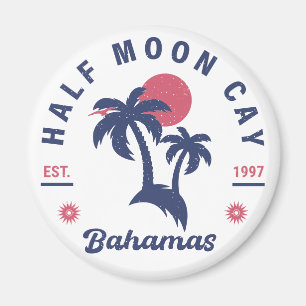 Half Moon Cay Bahamas - Retro  80s Souvenir Magneet