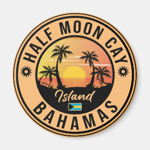 Half Moon Cay Bahamas - Retro  80s Souvenir Magneet
