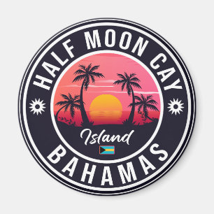 Half Moon Cay Bahamas - Retro  80s Souvenir Magneet