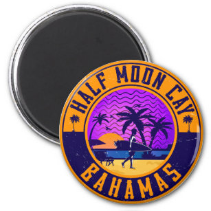 Half Moon Cay Bahamas - Retro Vintage 80s Magnet