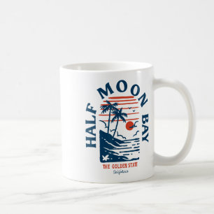 Half Moon Y California Retro Surfer Vintage Strand Koffiemok