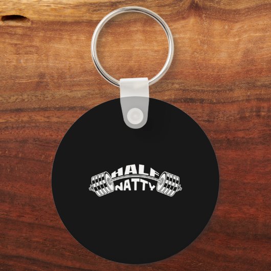 Half natty bodybuilder meme steroïden atletische f sleutelhanger (Voorkant)