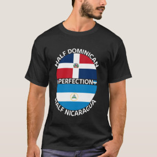 Half Nicaragua Half Dominicaanse Republiek Nicarag T-shirt