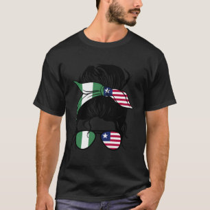 Half Nigeriaans Half Liberiaans Roots Nigeria en L T-shirt