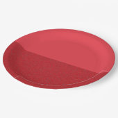 Half-Noise Assiette en Papier Rouge Tomate – Perso (Angle)