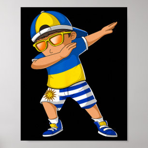 Half Oekraïense Uruguayaanse Jongen Oekraïne Urugu Poster