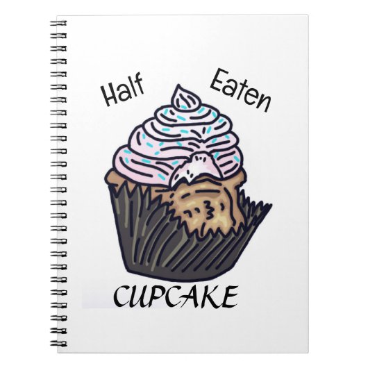 Half opgegeten cupcake notitieboek (Voorkant)
