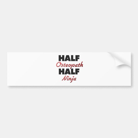 Half Osteopaat Half Ninja Bumpersticker (Voorkant)