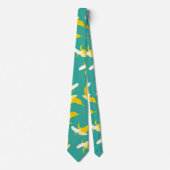 Half peeled banana seamless pattern - Tropical fru Stropdas (Voorkant)