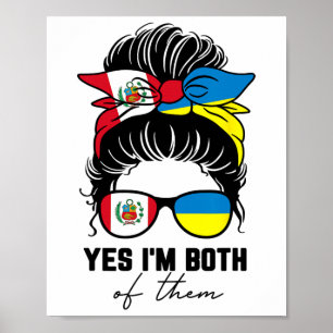 Half Peruaans Half Oekraïens Meisje Peru Oekraine Poster