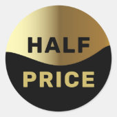 Half Price Retail Sales Sticker Product Label (Devant)