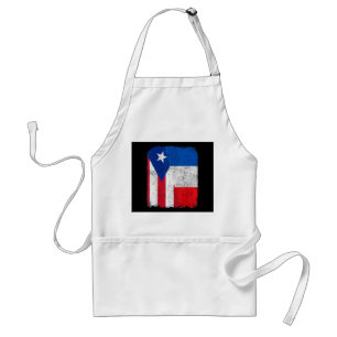 Half Puerto Ricaans Half Frans Vlag Erfgoed Trots Standaard Schort
