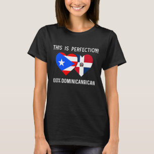 Half Puerto Rican Half Dominicaanse vlag Boris Dom T-shirt