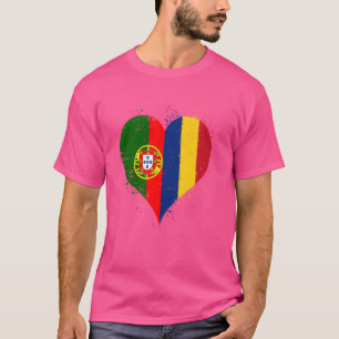 Half Roemeens Half Portugees A Roemenië Portugal F T-shirt