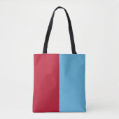 Half rood half blauw draagtas (Voorkant)