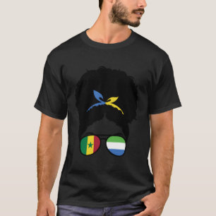 Half Senegalees Half Sierra Leone Afro T-shirt