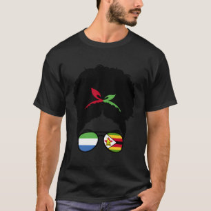 Half Sierra Leone Half Zimbabwe Sierra Leone Z T-shirt